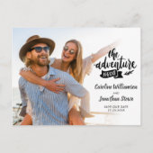 Het avontuur begint Weddenschap sparen de Foto van Briefkaart (Voorkant)