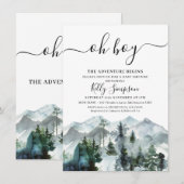 Het avontuur begint Wilde Baby shower Kaart (Voorkant / Achterkant)