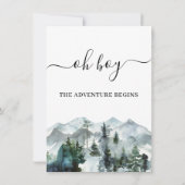 Het avontuur begint Wilde Baby shower Kaart (Achterkant)