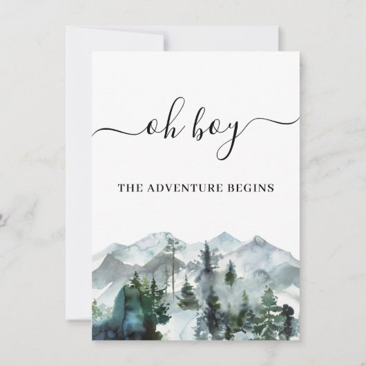 Het avontuur begint Wilde Baby shower Kaart (Achterkant)