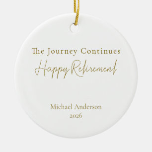 Het Avontuur Gaat Door Gepersonaliseerd Pensioen C Keramisch Ornament
