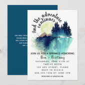 Het avontuur gaat door met uitnodigen kaart (Voorkant / Achterkant)