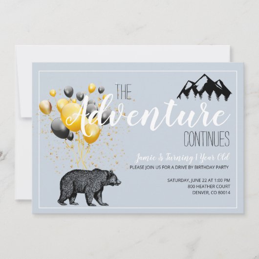 Het avontuur gaat verder Bosbeer 1e verjaardag (Voorkant)