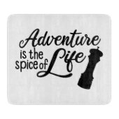 Het avontuur is de levensstijl snijplank (Voorkant)