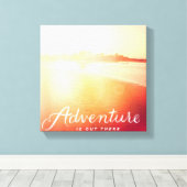 Het avontuur is er canvas afdruk (Insitu (Houten vloer))