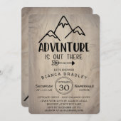 Het avontuur is er in het Baby shower van de houth Kaart (Voorkant / Achterkant)