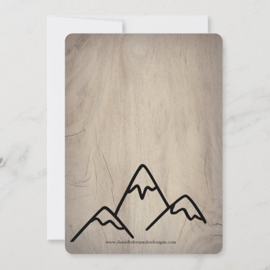 Het avontuur is er in het Baby shower van de houth Kaart (Achterkant)