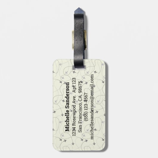 Het avontuur is er in het Bagagelabel van het vlie (Achterkant verticaal)