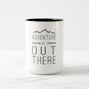 Het avontuur is er tweekleurige koffiemok