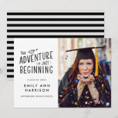 Het avontuur is het Afstuderen van de Foto van het Aankondiging (Voorkant / Achterkant)