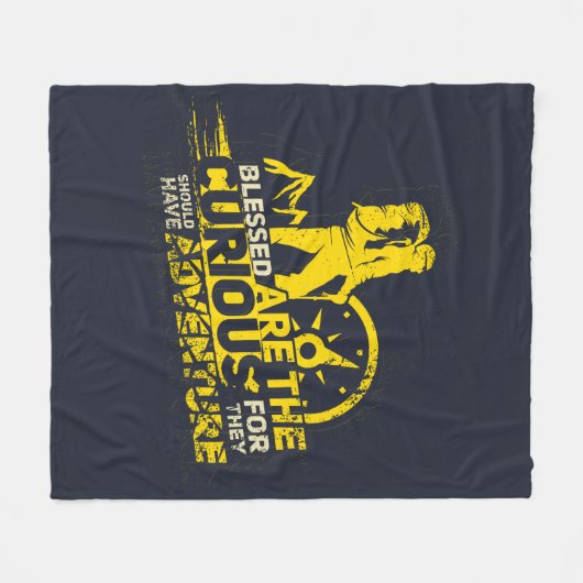 Het avontuur roept het Hiking Gag Novelty Fleece Deken (Voorkant (Horizontaal))