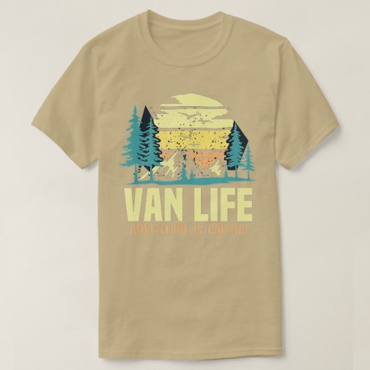 Het avontuur roept het leven van de Van Life Gift  T-shirt (Design voorkant)