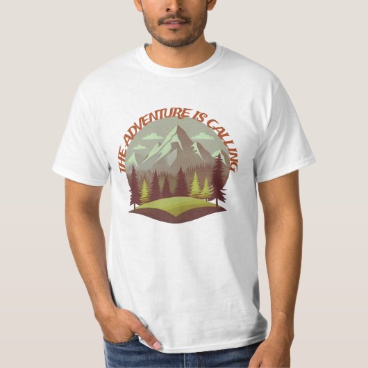 Het avontuur roept t-shirt (Voorkant)