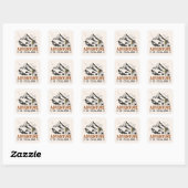 Het avontuur roept vierkante sticker (Vel)