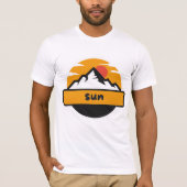 Het avontuur T-shirt design zon (Voorkant)