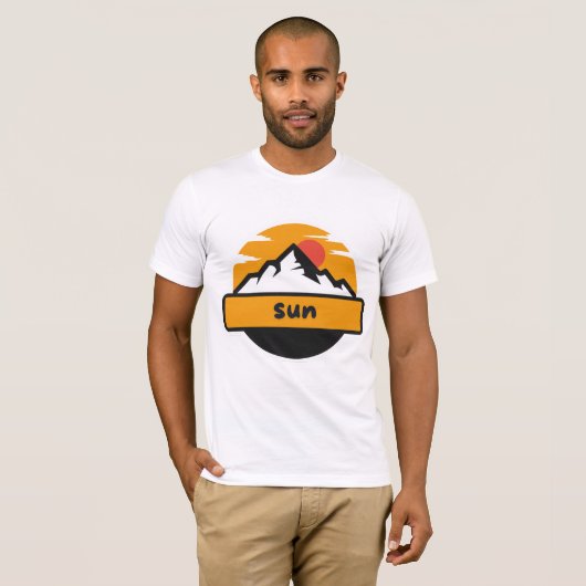 Het avontuur T-shirt design zon (Voorkant volledig)