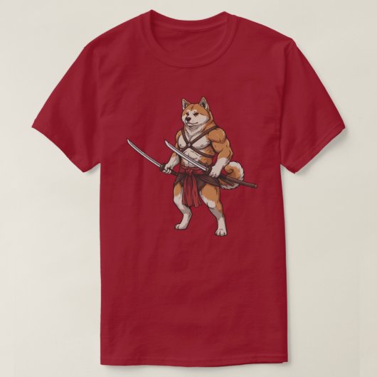 Het avontuur van de Akita gladiator hond T-shirt (Design voorkant)