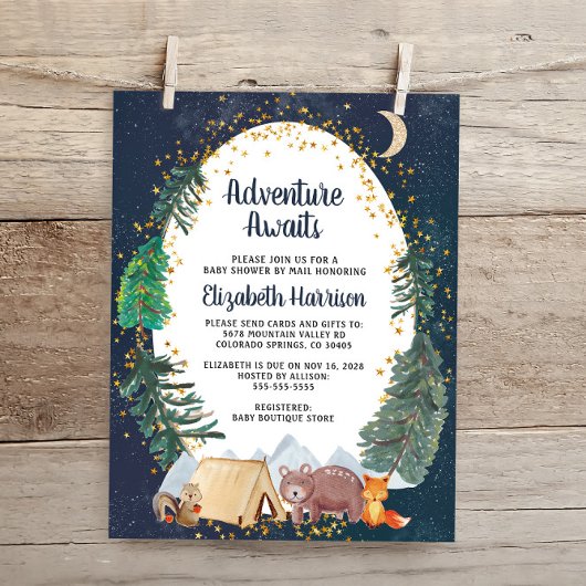 Het avontuur van de begroting wacht Baby shower do