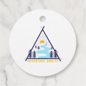 Het avontuur van de Camping wacht Bedankjes Labels (Voorkant)