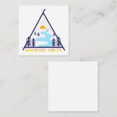 Het avontuur van de Camping wacht Vierkante Visitekaartje (Voorkant / Achterkant)