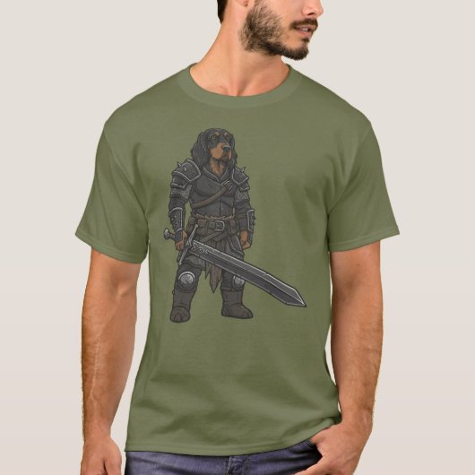 Het avontuur van de Gordon Setter gladiatorhond T-shirt (Voorkant)