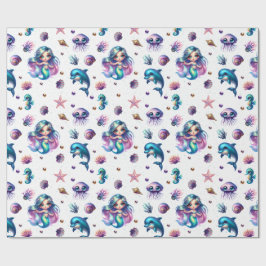 Het avontuur van de zeemeermin! cadeaupapier