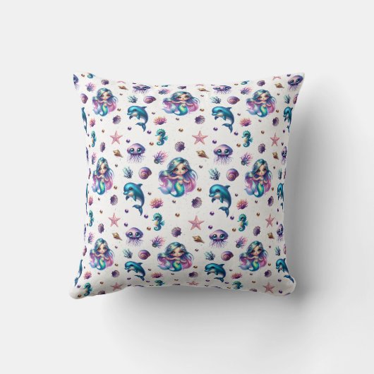 Het avontuur van de zeemeermin! kussen (Achterkant)