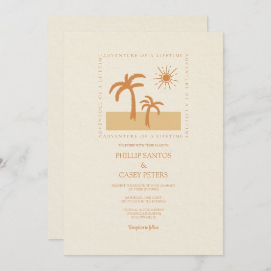 Het avontuur van een Uitnodiging van de Weddenscha (Voorkant / Achterkant)