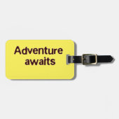 Het avontuur wacht bagagelabel af (Voorkant horizontaal)