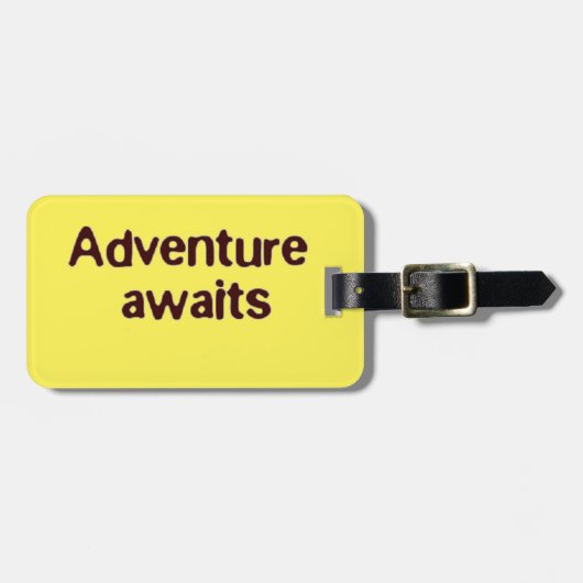 Het avontuur wacht bagagelabel af (Voorkant horizontaal)
