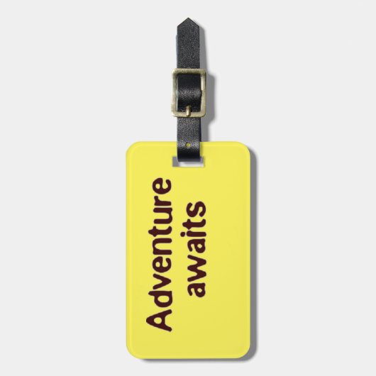 Het avontuur wacht bagagelabel af (Voorkant verticaal)
