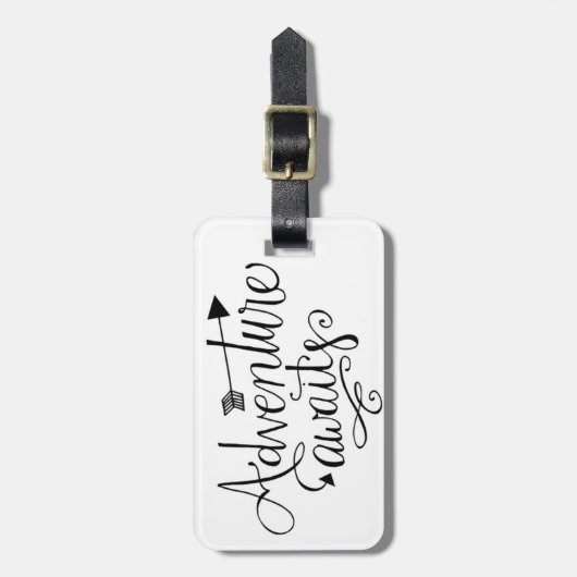 Het avontuur wacht Bagagelabel af (Voorkant verticaal)