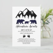 Het avontuur wacht Beren Baby shower door Post af Kaart (Staand voorkant)