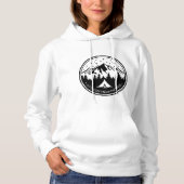 Het avontuur wacht buiten Camping | Vrouwelijke he Hoodie (Voorkant)