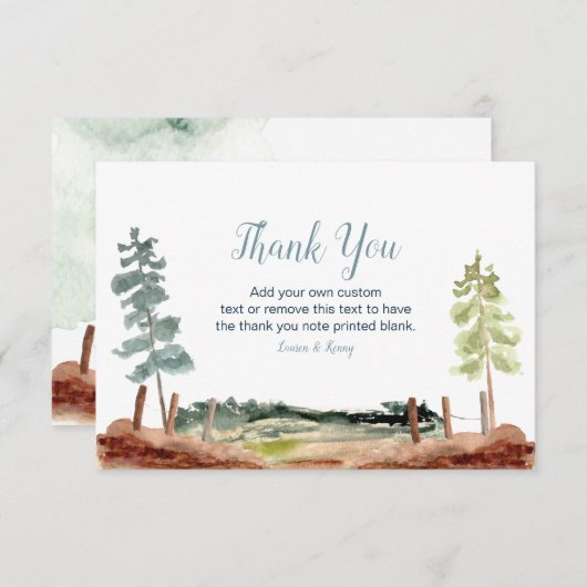 Het avontuur wacht Dank u Kaarten (Voorkant / Achterkant)