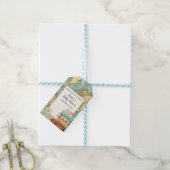 Het avontuur wacht dank u labels Baby shower reize Cadeaulabel (Met Touw)