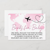 Het avontuur wacht de Boeken van het Baby shower v Informatiekaartje (Voorkant / Achterkant)