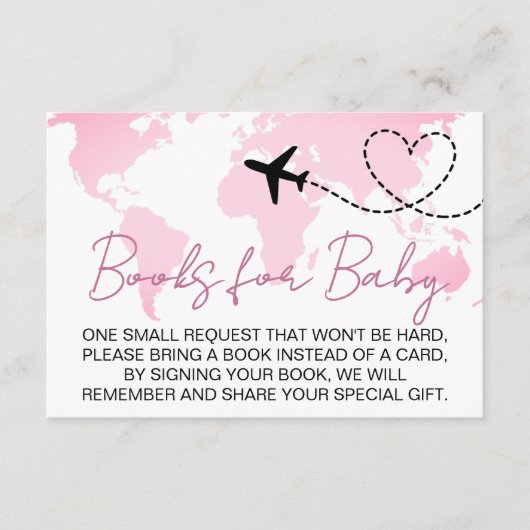 Het avontuur wacht de Boeken van het Baby shower v Informatiekaartje (Voorkant)
