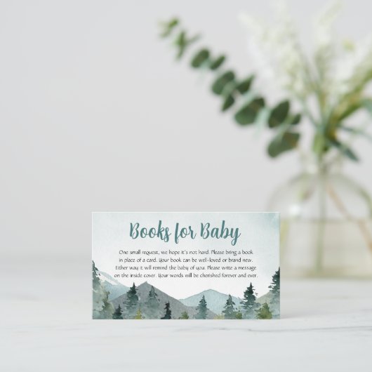 Het avontuur wacht de Boeken van het Baby shower v Visitekaartje (Staand voorkant)