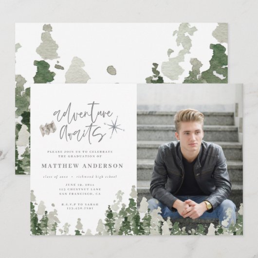 Het avontuur wacht de fotoaankondiging van het afs aankondiging (Voorkant / Achterkant)