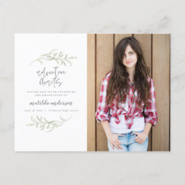 Het avontuur wacht de fotouitnodiging van de gradu aankondigingskaart