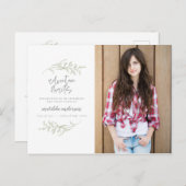 Het avontuur wacht de fotouitnodiging van de gradu aankondigingskaart (Voorkant / Achterkant)