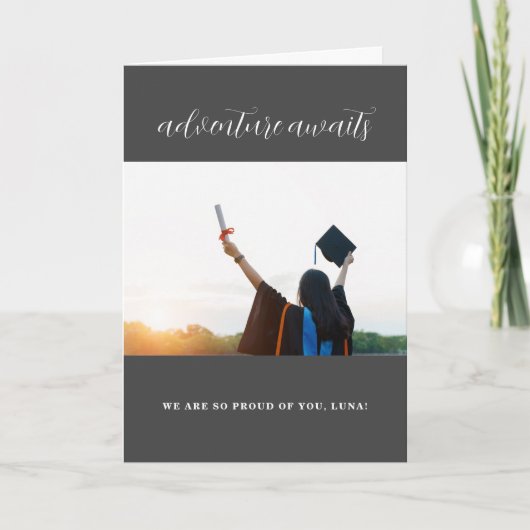 Het avontuur wacht de Kaart van het Afstuderen af (Voorkant)