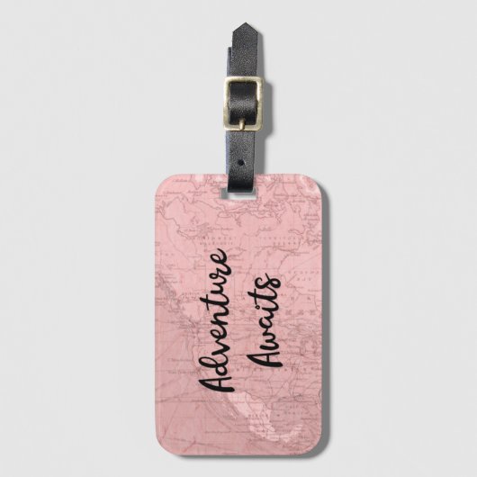 Het avontuur wacht  Kaart  Bagagelabel (Voorkant (verticaal))