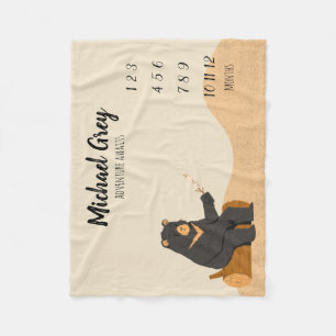 Het avontuur wacht op Baby Maandelijkse Mijlpaal Fleece Deken