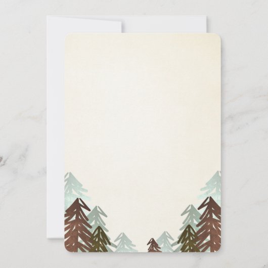 Het avontuur wacht op Baby shower nodigt  Rustic u Kaart (Achterkant)