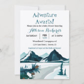 Het avontuur wacht op bergen die    douche reizen kaart (Voorkant)