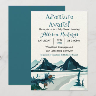 Het avontuur wacht op bergen die douche reizen kaart