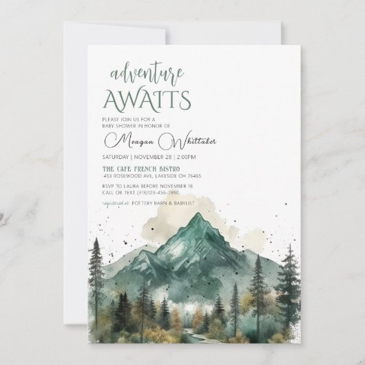 Het avontuur wacht op de Uitnodiging van het Baby (Voorkant)