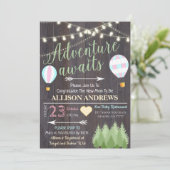 Het avontuur wacht op de Uitnodiging van het Baby  (Staand voorkant)